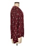 Hinge 100% Viscose Burgundy Long Sleeve Blouse Size M - photo 4