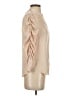 FRAME 100% Polyester Tan 3/4 Sleeve Blouse Size XS - photo 4