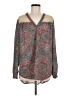 Unbranded 100% Polyester Paisley Red Green Long Sleeve Blouse Size M - photo 1