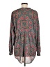 Unbranded 100% Polyester Paisley Red Green Long Sleeve Blouse Size M - photo 2