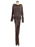Talia 100% Polyester Tweed Brown Jumpsuit Size S - photo 1