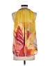 Jennifer Lopez 100% Polyester Orange Sleeveless Blouse Size S - photo 2
