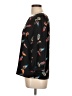 Pink Owl 100% Polyester Black 3/4 Sleeve Blouse Size L - photo 5