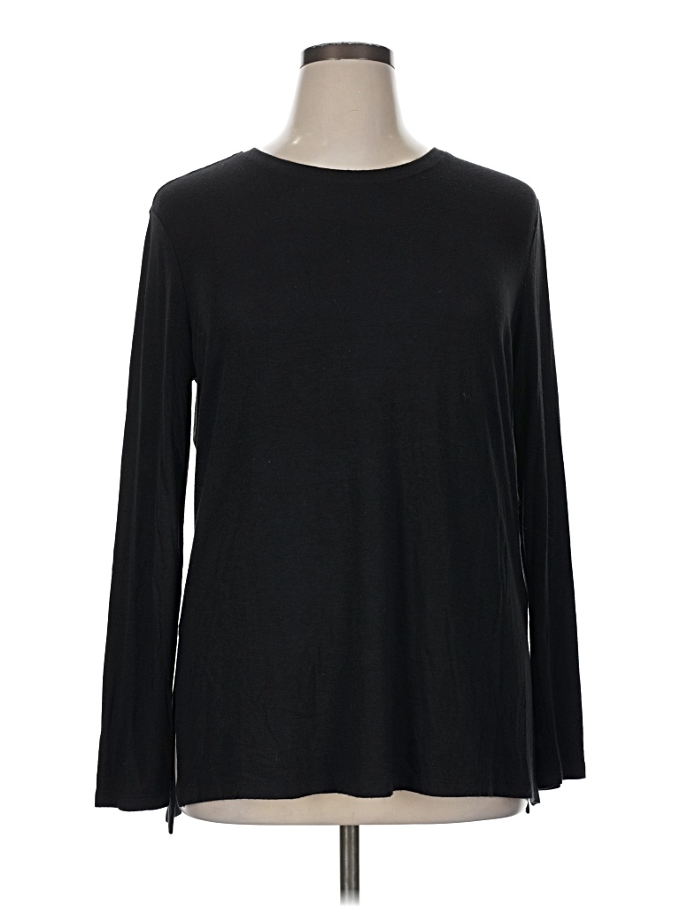 Pre-owned Athleta Long Sleeve T-shirt In Black