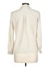 The Fold 100% Silk Ivory Tan Long Sleeve Silk Top Size 10 - photo 2