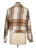 Unbranded 100% Polyester Plaid Brown Long Sleeve Blouse Size L - photo 2