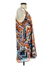 Three Eighty Two 100% Polyester Print Orange Casual Dress Size S - photo 4