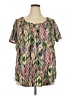 Relativity Green Short Sleeve Blouse Size 2X - photo 1