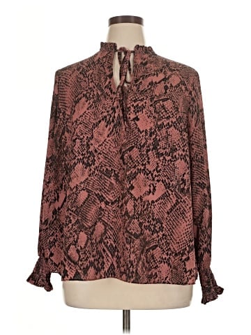 Aqua Long Sleeve Blouse (view 1)