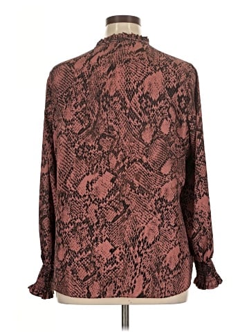 Aqua Long Sleeve Blouse (view 2)