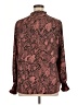 Aqua 100% Polyester Paisley Burgundy Long Sleeve Blouse Size 1X - photo 2