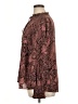 Aqua 100% Polyester Paisley Burgundy Long Sleeve Blouse Size 1X - photo 5