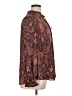 Aqua 100% Polyester Paisley Burgundy Long Sleeve Blouse Size 1X - photo 4