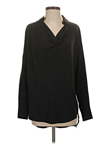 Vince. Long Sleeve Silk Top (view 1)