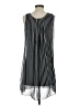 Unbranded Stripes Silver Black Casual Dress Size S (estimated) - photo 2