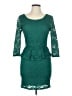 Everly Green Cocktail Dress Size L - photo 1