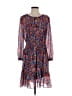 J.Crew 100% Polyester Print Blue Casual Dress Size S - photo 1