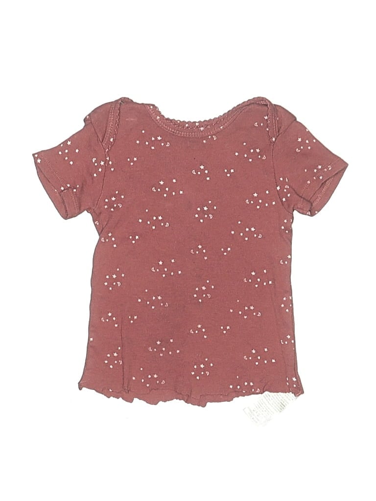 Pre-owned Gerber Babies' Short Sleeve T-shirt In Burgundy