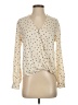 Ann Taylor 100% Polyester Polka Dots Ivory Long Sleeve Blouse Size XS - photo 1