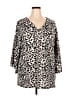 Amaryllis Animal Print Ivory Cardigan Size 2X - photo 1