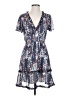 Shein 100% Polyester Floral Blue Casual Dress Size 4 - photo 1
