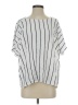 J.Jill Stripes White Short Sleeve Blouse Size XS - photo 1