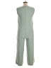 Zara 100% Polyester Solid Green Jumpsuit Size L - photo 2