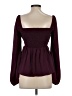 Shein 100% Polyester Burgundy Long Sleeve Blouse Size 4 - photo 2