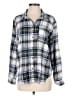 Love Tree Plaid Blue Long Sleeve Button-Down Shirt Size M - photo 1