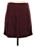 Alya Solid Burgundy Casual Skirt Size S - photo 1