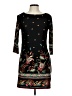 Atmosphere Print Black Casual Dress Size 10 - photo 1