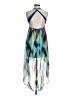 No Boundaries 100% Polyester Graphic Blue Cocktail Dress Size 7 - 9 - photo 2
