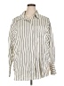 H&M Stripes Ivory 3/4 Sleeve Button-Down Shirt Size XXL - photo 1