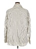H&M Stripes Ivory 3/4 Sleeve Button-Down Shirt Size XXL - photo 2