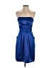 David's Bridal 100% Polyester Blue Cocktail Dress Size 4 - photo 1