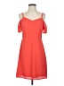 Express 100% Polyester Solid Orange Casual Dress Size 4 - photo 1