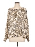 CAbi 100% Polyester Animal Print Ivory Long Sleeve Blouse Size L - photo 1