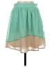 Emmelee 100% Polyester Color Block Green Casual Skirt Size S - photo 1