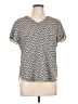 Ann Taylor 100% Polyester Silver Short Sleeve Blouse Size L - photo 1