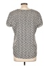 Ann Taylor 100% Polyester Silver Short Sleeve Blouse Size L - photo 2