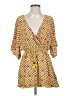 Superdry 100% Viscose Hearts Yellow Romper Size 4 - photo 1