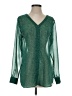 CAbi 100% Polyester Green Long Sleeve Blouse Size S - photo 1