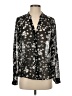 CAbi Floral Black Long Sleeve Blouse Size S - photo 1