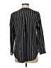 Always Indigo Stripes Black Long Sleeve Blouse Size M - photo 2