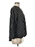 Always Indigo Stripes Black Long Sleeve Blouse Size M - photo 4