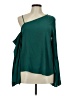 Leith 100% Rayon Green Teal Long Sleeve Blouse Size M - photo 1