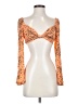 ASOS Design 100% Viscose Orange Long Sleeve Top Size 4 - photo 1