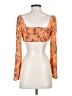 ASOS Design 100% Viscose Orange Long Sleeve Top Size 4 - photo 2