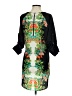 Collective Concepts 100% Polyester Print Black Casual Dress Size XS - photo 2