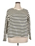 Pull&Bear Stripes Ivory Long Sleeve T-Shirt Size XXL - photo 1